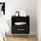 Bedside Table Black 40 x 35 x 47.5 cm Engineered Wood