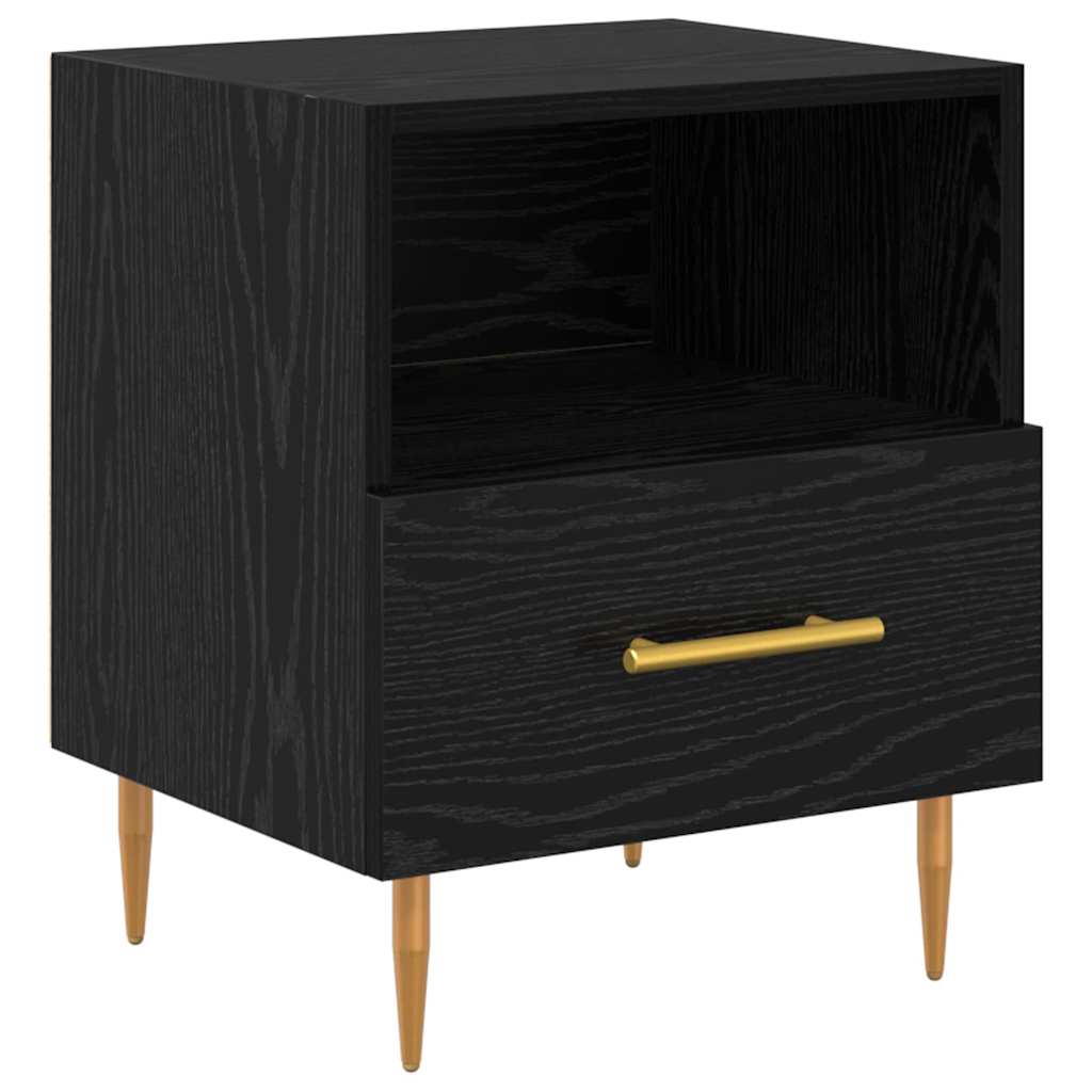 Bedside Table Black 40 x 35 x 47.5 cm Engineered Wood