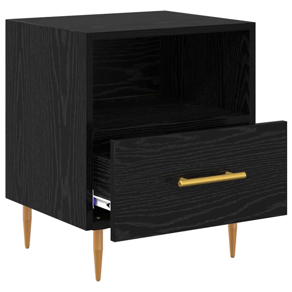 Bedside Table Black 40 x 35 x 47.5 cm Engineered Wood