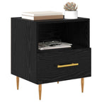 Bedside Table Black 40 x 35 x 47.5 cm Engineered Wood