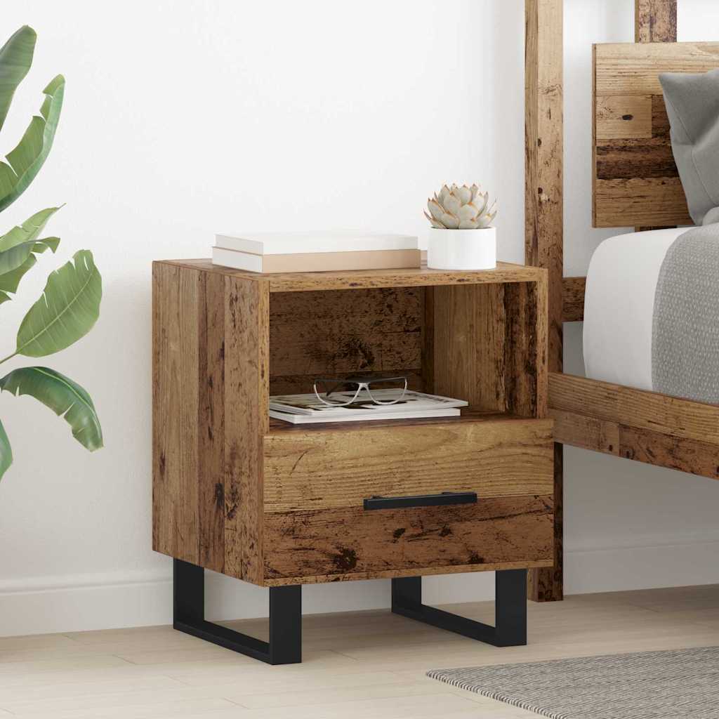 Bedside Cabinet Old Wood 40 x 35 x 47.5 cm Engineered Wood