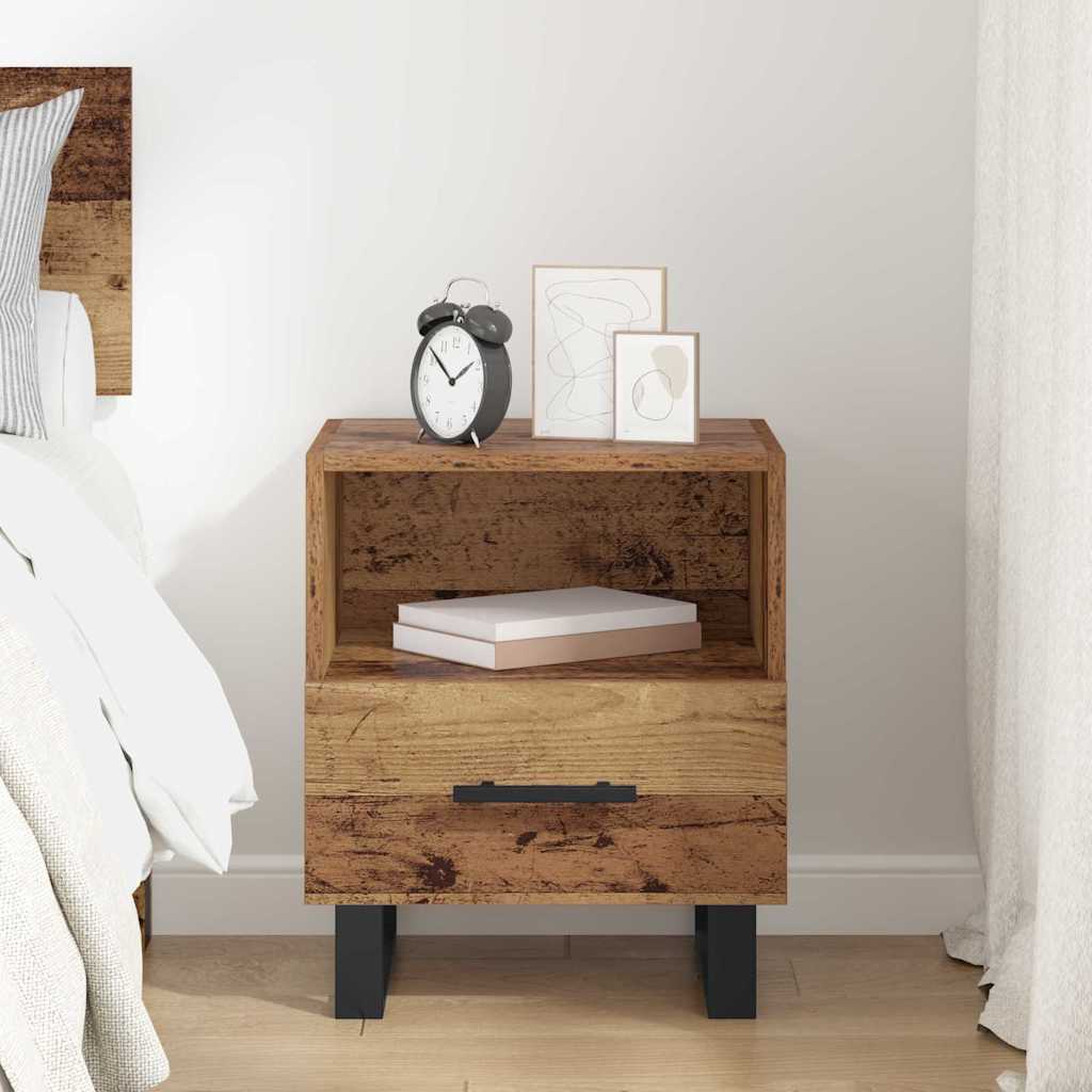 Bedside Cabinet Old Wood 40 x 35 x 47.5 cm Engineered Wood