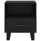 Bedside Cabinet with Drawer 2 pcs Black Oak 40 x 35 x 47.5 cm