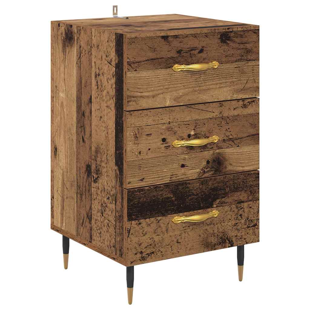 Bedside Cabinet Old Wood 40 x 40 x 66 cm Engineered Wood