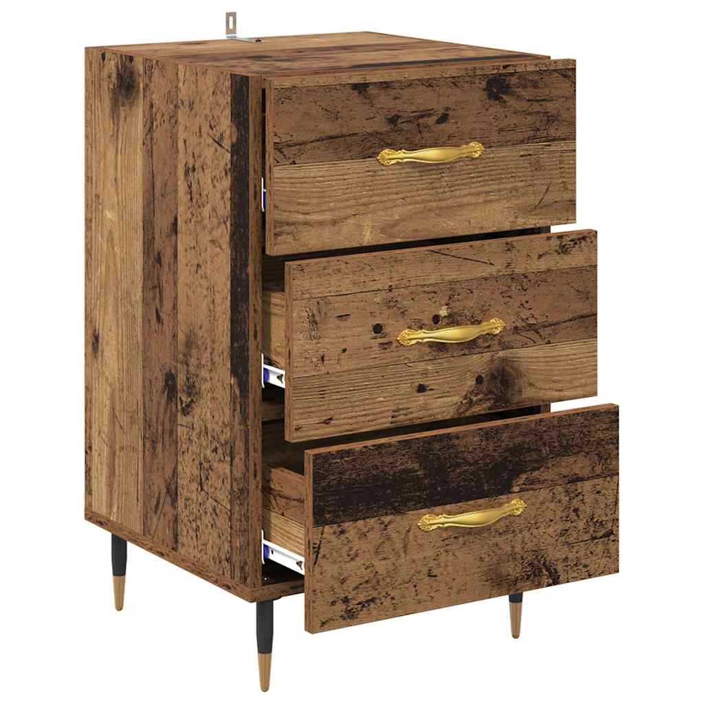 Bedside Cabinet Old Wood 40 x 40 x 66 cm Engineered Wood