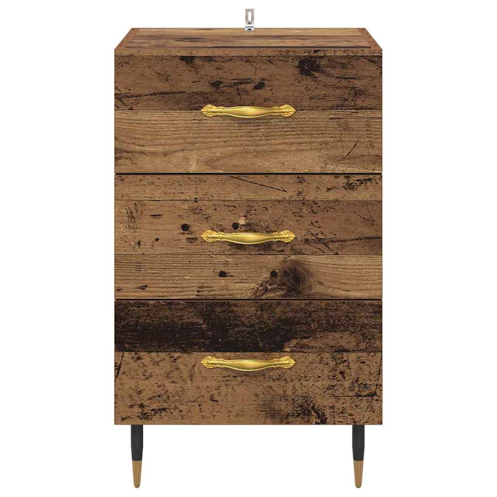 Bedside Cabinet Old Wood 40 x 40 x 66 cm Engineered Wood