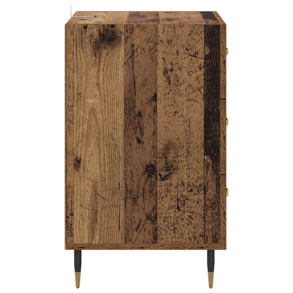 Bedside Cabinet Old Wood 40 x 40 x 66 cm Engineered Wood