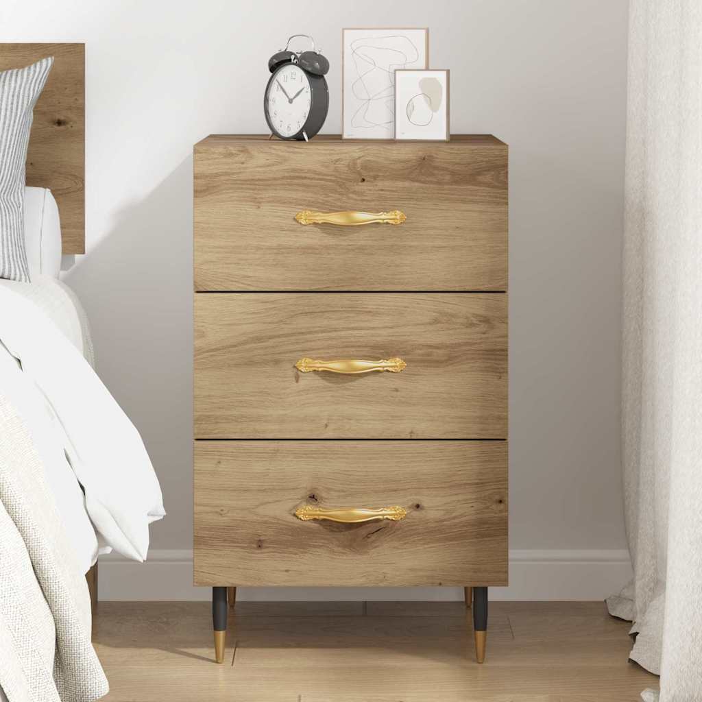 Bedside Cabinet Artisan Oak 40 x 40 x 66 cm Engineered Wood