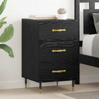 Bedside Cabinet Black Oak 40 x 40 x 66 cm Engineered Wood