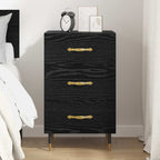 Bedside Cabinet Black Oak 40 x 40 x 66 cm Engineered Wood
