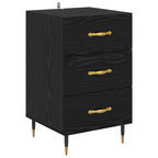 Bedside Cabinet Black Oak 40 x 40 x 66 cm Engineered Wood