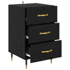 Bedside Cabinet Black Oak 40 x 40 x 66 cm Engineered Wood