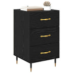 Bedside Cabinet Black Oak 40 x 40 x 66 cm Engineered Wood