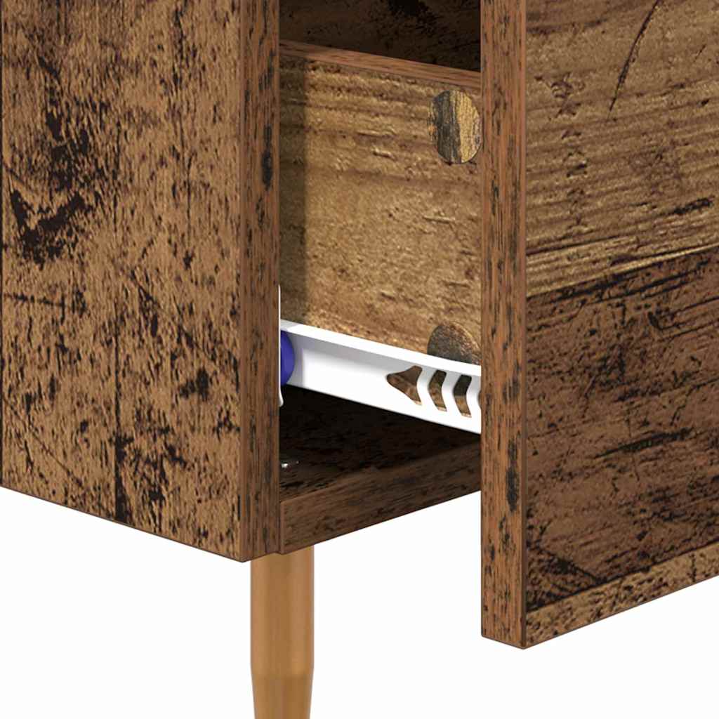 Bedside Cabinet with Drawer Old Wood 40 x 40 x 66 cm Engineered Wood