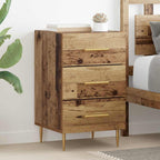 Bedside Cabinet with Drawer Old Wood 40 x 40 x 66 cm Engineered Wood