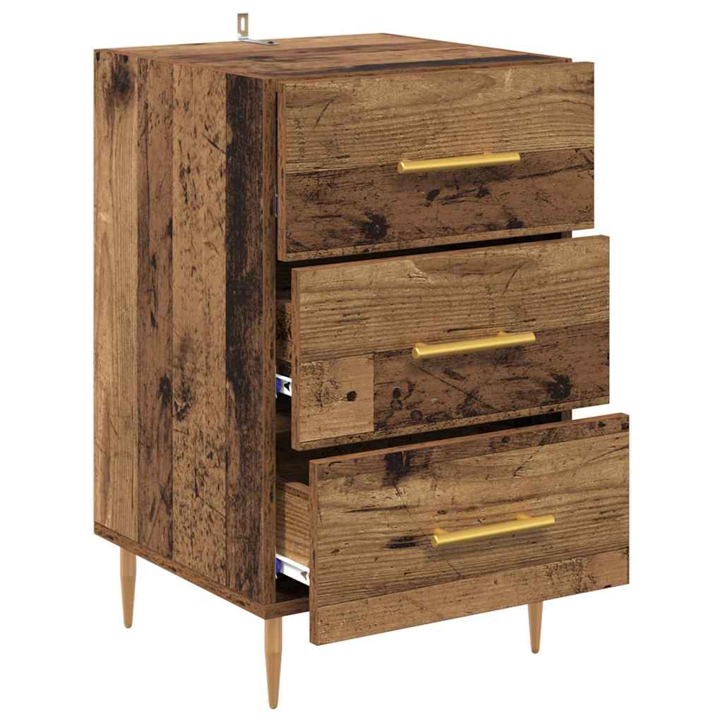 Bedside Cabinet with Drawer Old Wood 40 x 40 x 66 cm Engineered Wood
