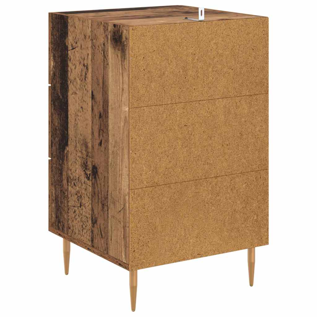 Bedside Cabinet with Drawer Old Wood 40 x 40 x 66 cm Engineered Wood