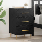 Bedside Cabinet with Drawer Black Oak 40 x 40 x 66 cm Engineered Wood