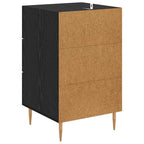 Bedside Cabinet with Drawer Black Oak 40 x 40 x 66 cm Engineered Wood