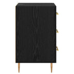 Bedside Cabinet with Drawer Black Oak 40 x 40 x 66 cm Engineered Wood