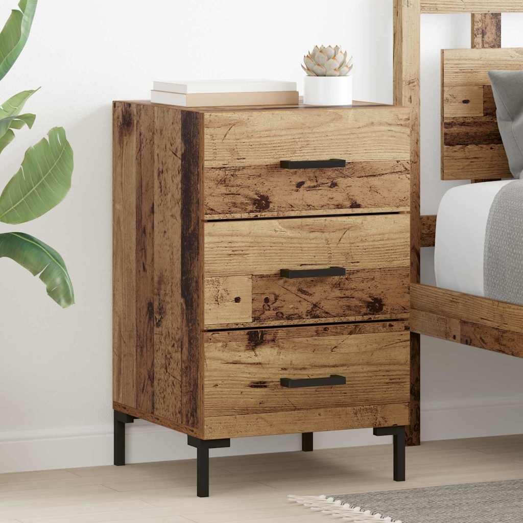 Bedside Cabinet Old Wood 40 x 40 x 66 cm Engineered Wood