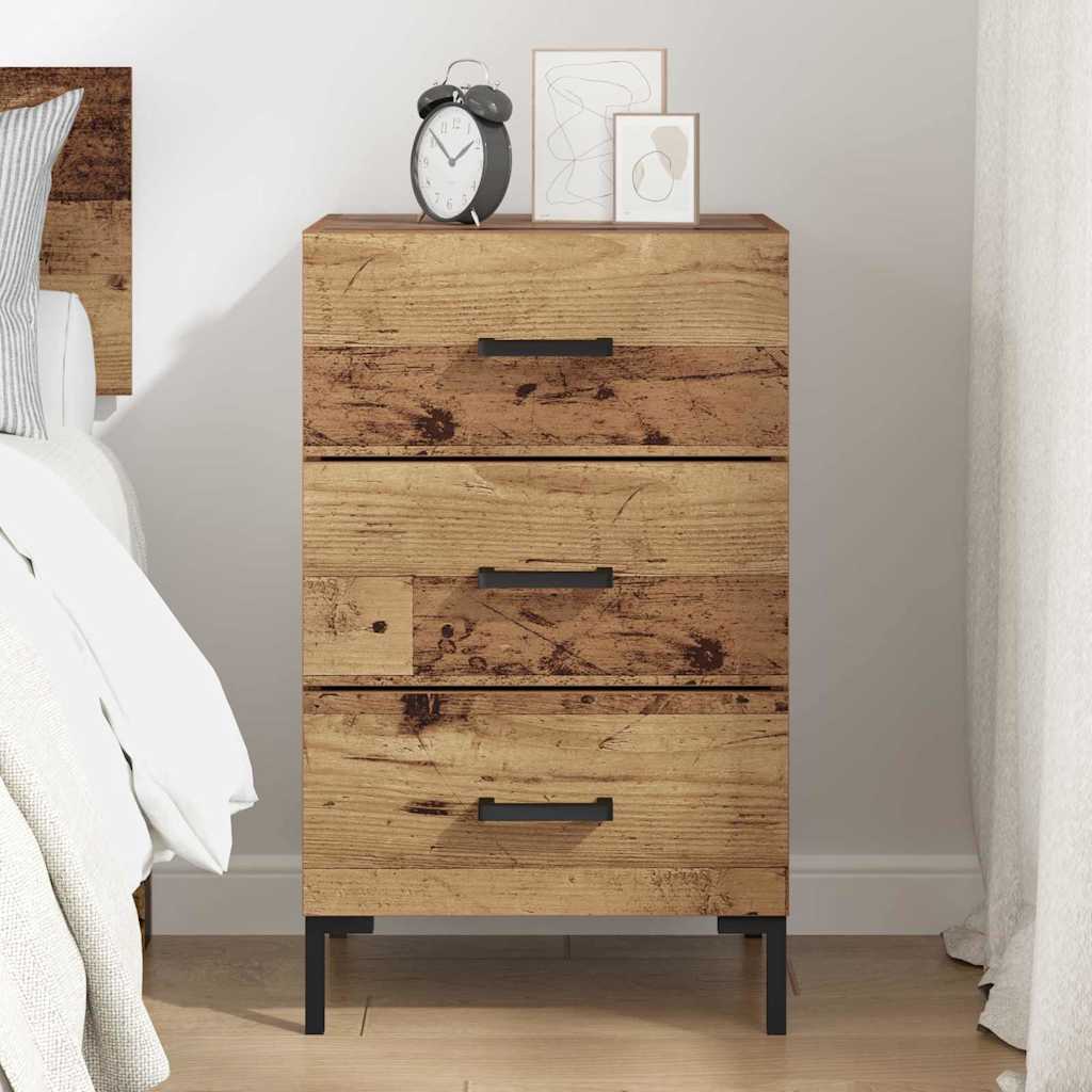 Bedside Cabinet Old Wood 40 x 40 x 66 cm Engineered Wood