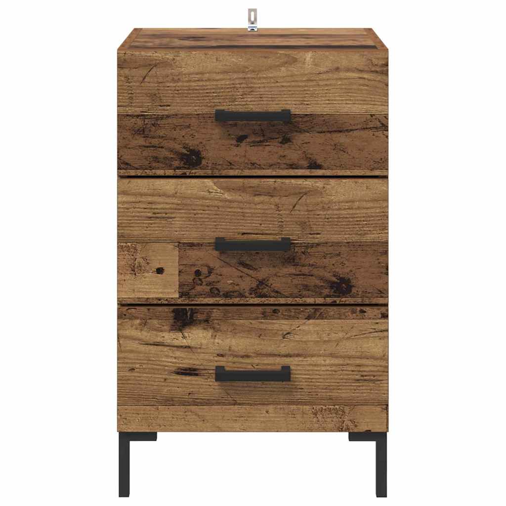 Bedside Cabinet Old Wood 40 x 40 x 66 cm Engineered Wood