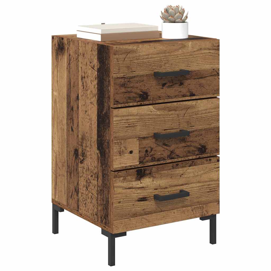 Bedside Cabinet Old Wood 40 x 40 x 66 cm Engineered Wood