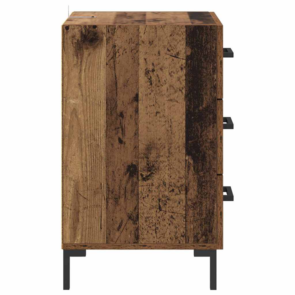 Bedside Cabinet Old Wood 40 x 40 x 66 cm Engineered Wood