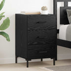 Bedside Cabinet Black Oak 40 x 40 x 66 cm Engineered Wood