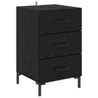 Bedside Cabinet Black Oak 40 x 40 x 66 cm Engineered Wood