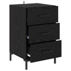 Bedside Cabinet Black Oak 40 x 40 x 66 cm Engineered Wood