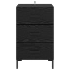 Bedside Cabinet Black Oak 40 x 40 x 66 cm Engineered Wood