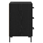 Bedside Cabinet Black Oak 40 x 40 x 66 cm Engineered Wood