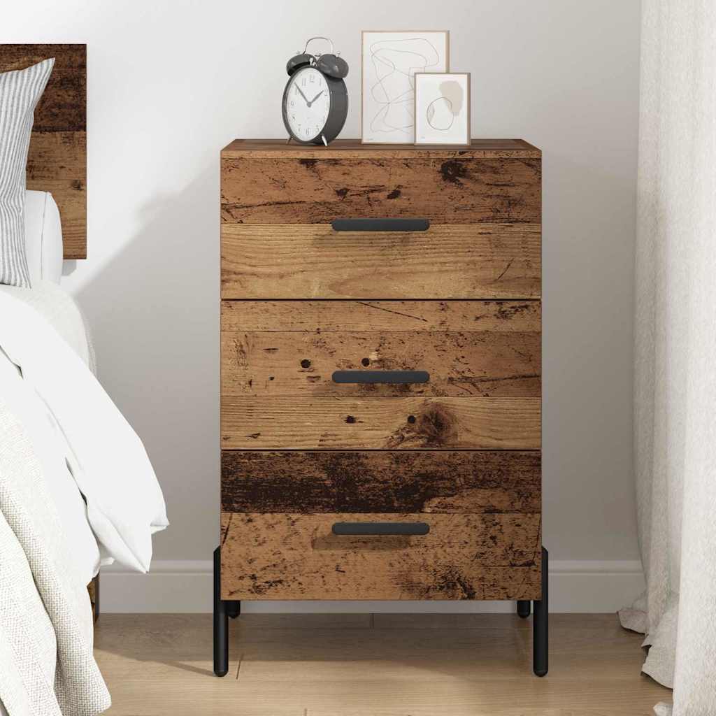 Bedside Cabinet Old Wood 40 x 40 x 66 cm Engineered Wood