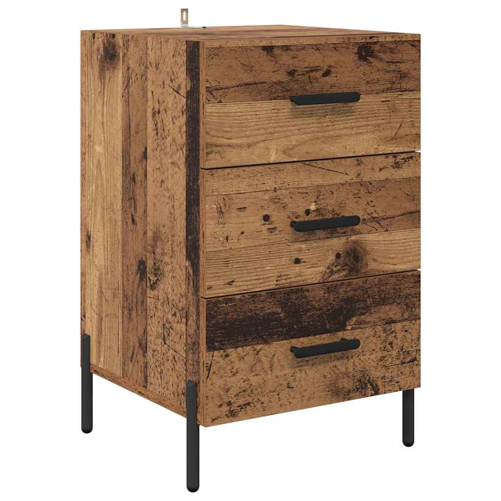Bedside Cabinet Old Wood 40 x 40 x 66 cm Engineered Wood