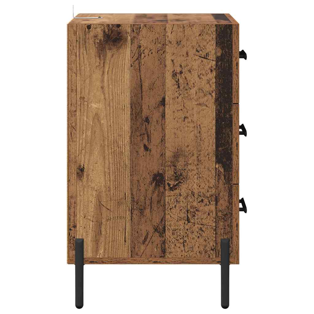 Bedside Cabinet Old Wood 40 x 40 x 66 cm Engineered Wood