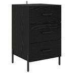 Bedside Cabinet Black Oak 40 x 40 x 66 cm Engineered Wood