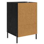 Bedside Cabinet Black Oak 40 x 40 x 66 cm Engineered Wood