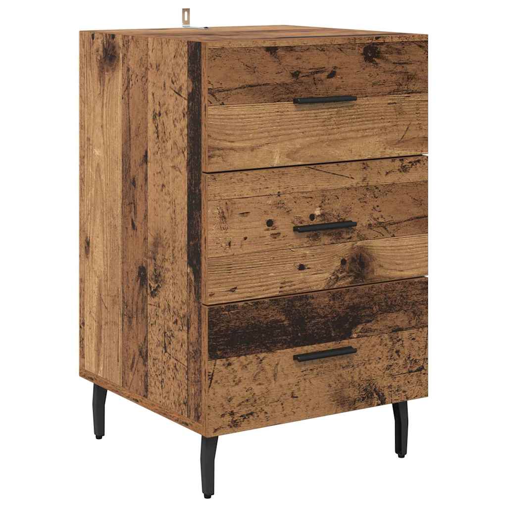 Bedside Cabinet Old Wood 40 x 40 x 66 cm Engineered Wood