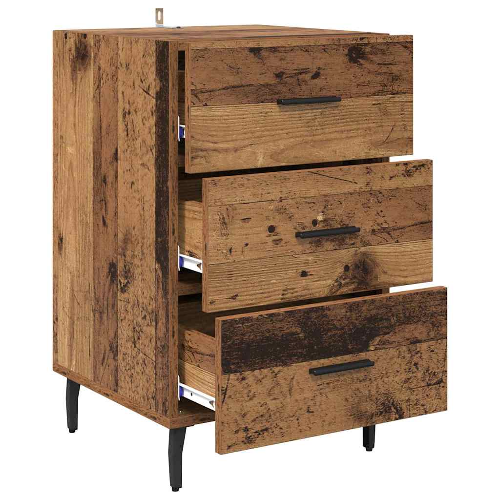 Bedside Cabinet Old Wood 40 x 40 x 66 cm Engineered Wood