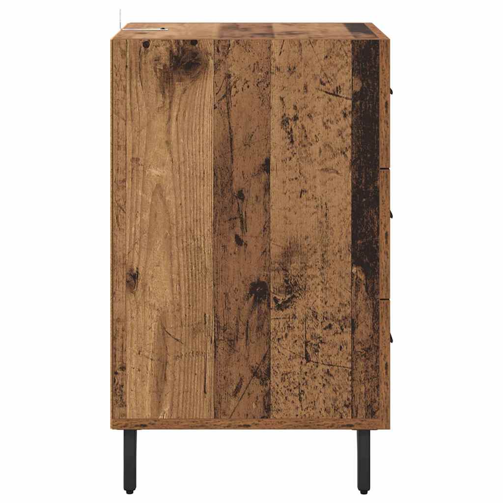 Bedside Cabinet Old Wood 40 x 40 x 66 cm Engineered Wood