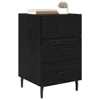 Bedside Cabinet Black Oak 40 x 40 x 66 cm Engineered Wood