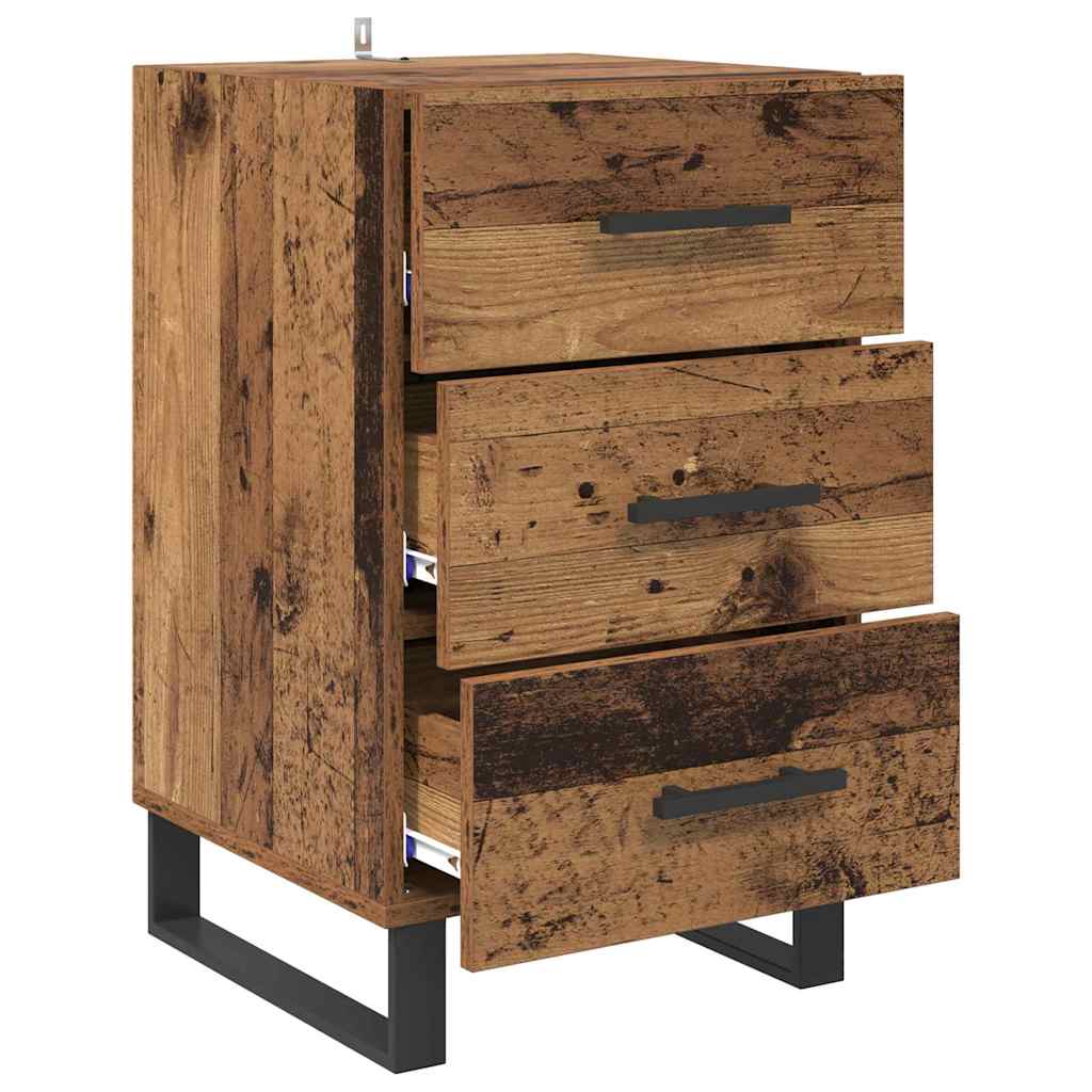 Bedside Cabinet Old Wood 40 x 40 x 66 cm Engineered Wood