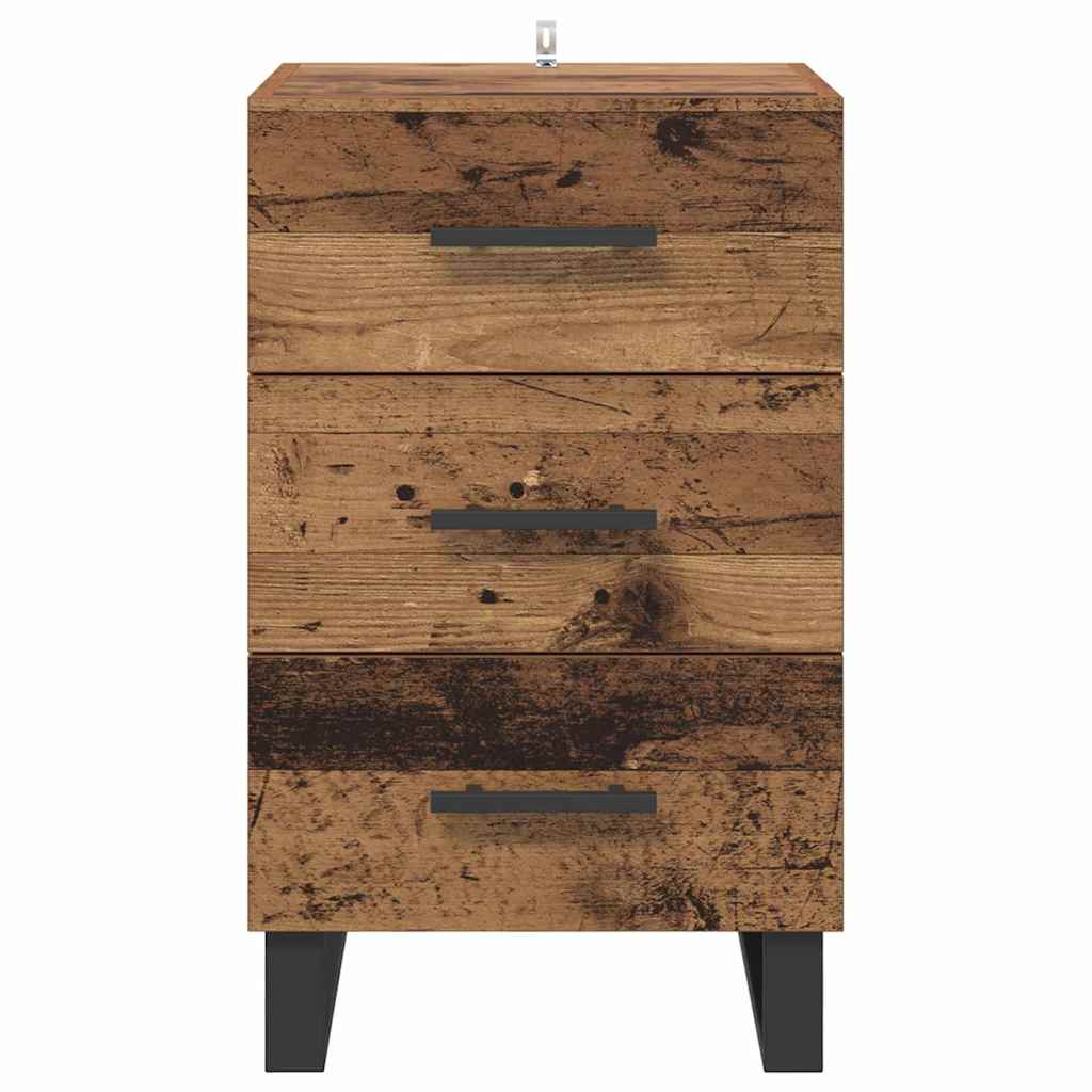 Bedside Cabinet Old Wood 40 x 40 x 66 cm Engineered Wood
