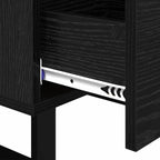 Bedside Cabinet Black Oak 40 x 40 x 66 cm Engineered Wood