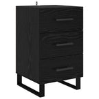 Bedside Cabinet Black Oak 40 x 40 x 66 cm Engineered Wood