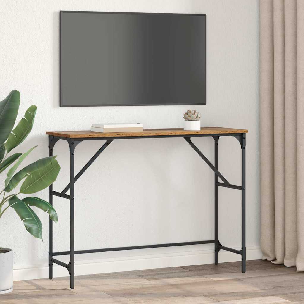 Console Table Old Wood 100 x 32 x 75 cm Engineered Wood