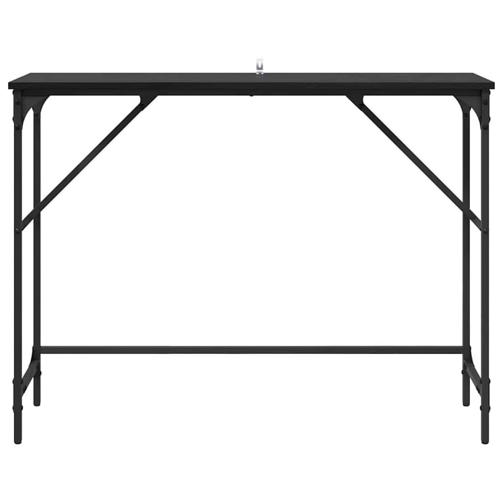 Console Table Black Oak 100 x 32 x 75 cm Engineered Wood