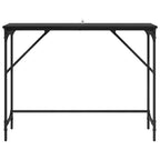 Console Table Black Oak 100 x 32 x 75 cm Engineered Wood